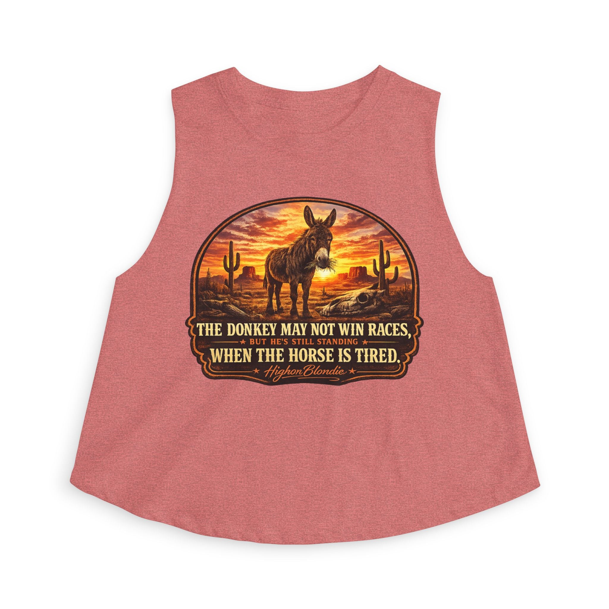 The Donkey May Not Win Races Crop Top | Back Road Collection