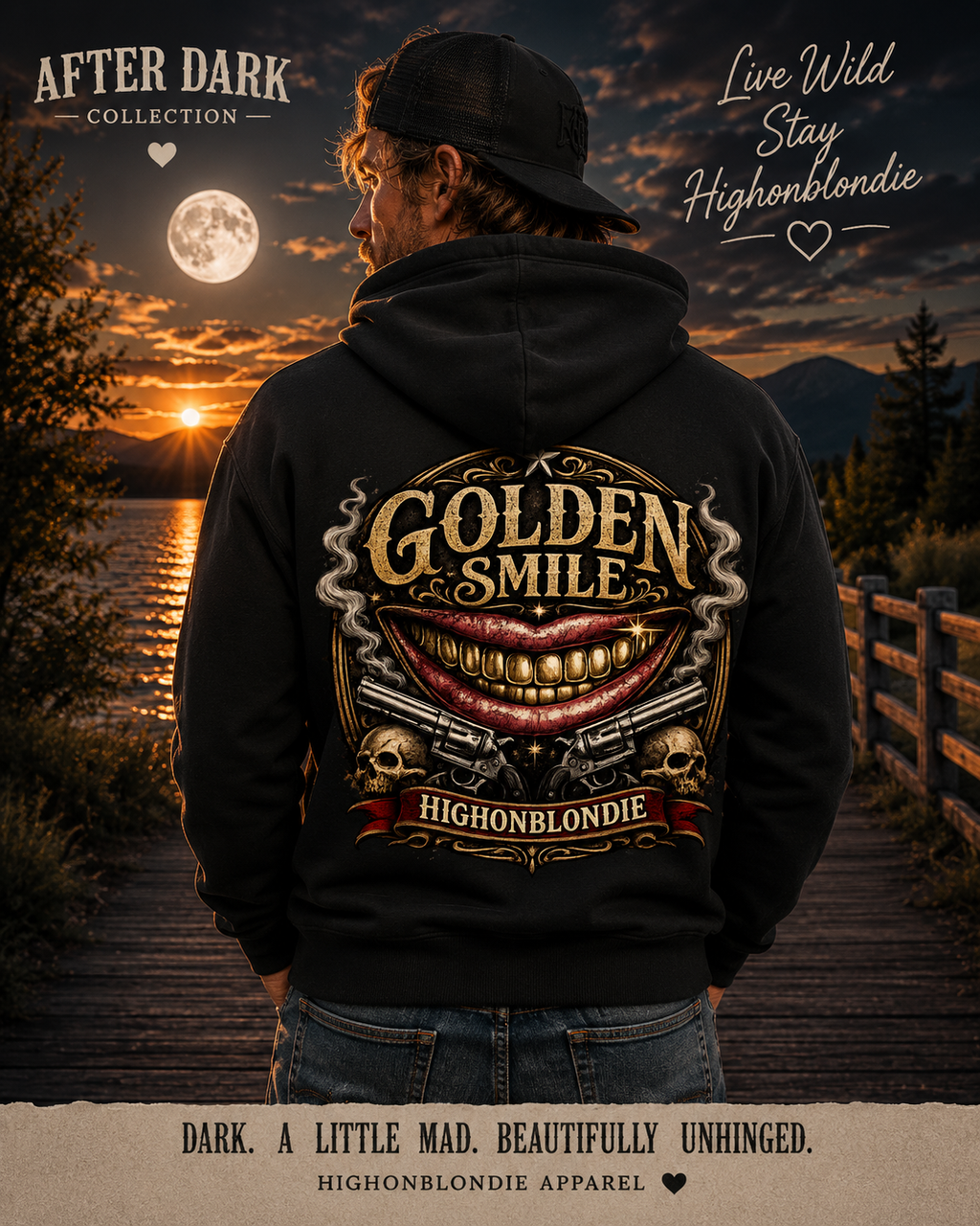 Golden Smile Hoodie | After Dark Collection