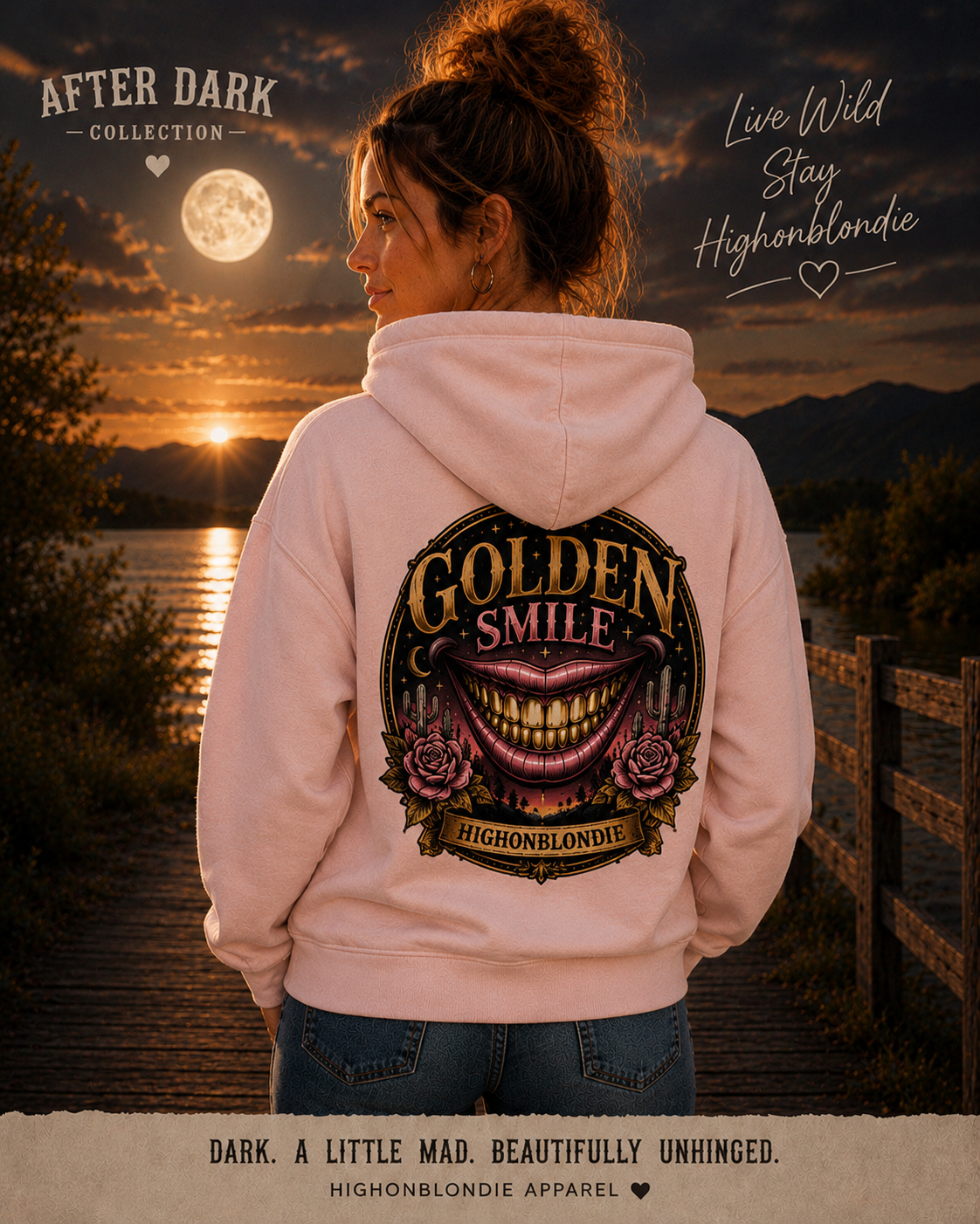 Golden Smile Hoodie | After Dark Collection